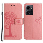 For Xiaomi Redmi Note 12 4G Owl Tree Imprinted Pattern Phone Wallet Case PU Leather Stand Phone Cover