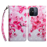 For Xiaomi Redmi 11A 4G / 12C 4G PU Leather Anti-drop Cover 3D Pattern Printing Stand Wallet Phone Case