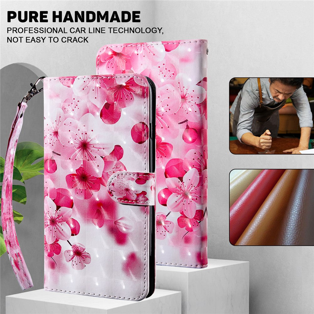 For Xiaomi Redmi 11A 4G / 12C 4G PU Leather Anti-drop Cover 3D Pattern Printing Stand Wallet Phone Case