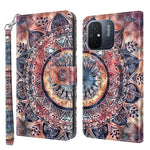 For Xiaomi Redmi 11A 4G / 12C 4G PU Leather Anti-drop Cover 3D Pattern Printing Stand Wallet Phone Case