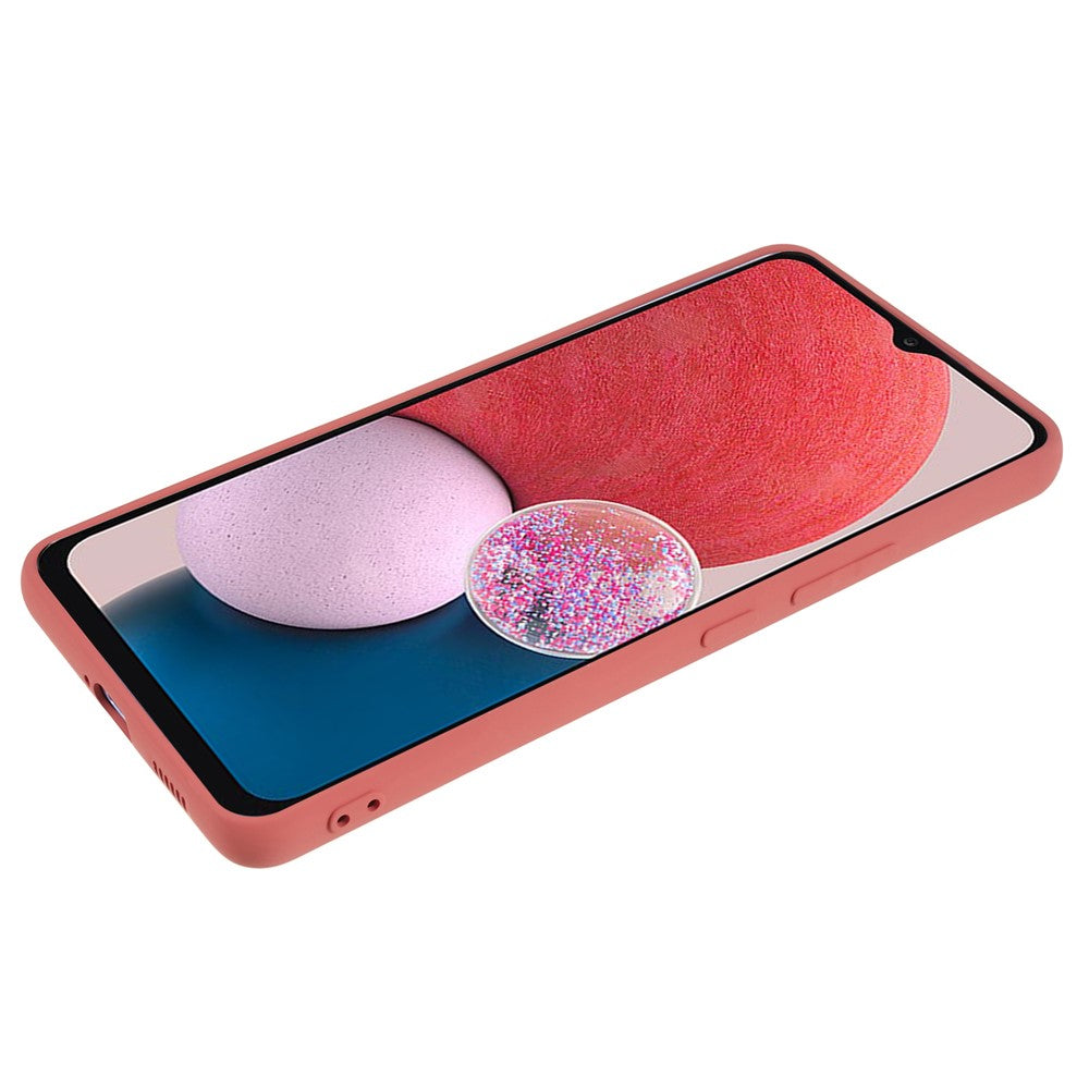 Til Samsung Galaxy A13 4G Fiber Lining TPU Telefoncover Gummibelagt Overflade Stødsikkert Telefoncover