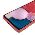 Til Samsung Galaxy A13 4G Fiber Lining TPU Telefoncover Gummibelagt Overflade Stødsikkert Telefoncover