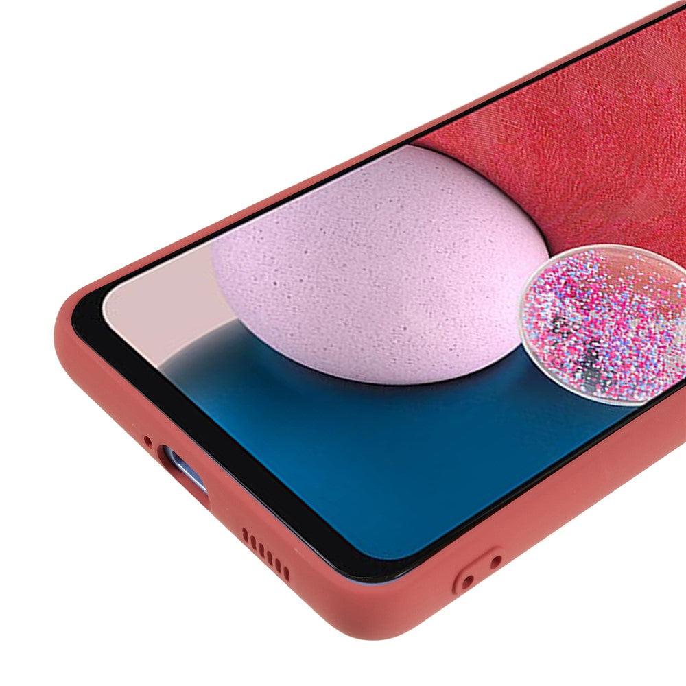 Til Samsung Galaxy A13 4G Fiber Lining TPU Telefoncover Gummibelagt Overflade Stødsikkert Telefoncover