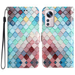 Xiaomi 12 Pro 5G / 12S Pro 5G / 12 Pro (Dimensity) 5G mobilskal Mönstertryck PU-läder Flipfodral med Plånbok