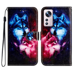 Xiaomi 12 Pro 5G / 12S Pro 5G / 12 Pro (Dimensity) 5G mobilskal Mönstertryck PU-läder Flipfodral med Plånbok