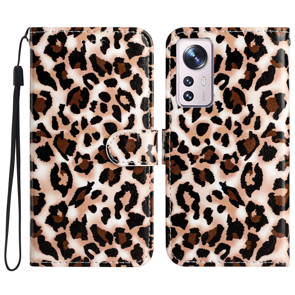 Xiaomi 12 Pro 5G / 12S Pro 5G / 12 Pro (Dimensity) 5G mobilskal Mönstertryck PU-läder Flipfodral med Plånbok