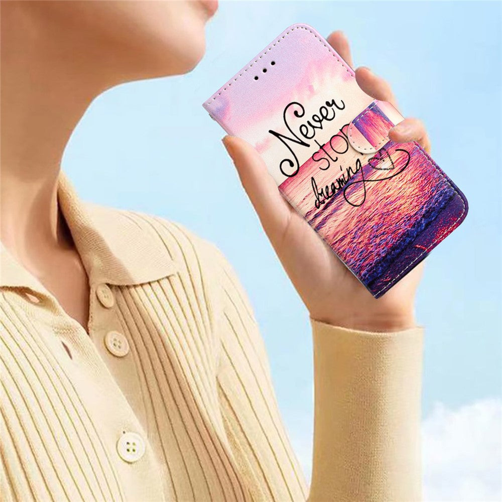 For Samsung Galaxy A34 5G Wallet Phone Case PU Leather Pattern Printing Stand Flip Cover