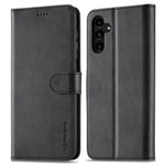 LC.IMEEKE For Samsung Galaxy A24 4G (162.1 x 77.6 x 8.3mm) Calf Texture Leather Phone Case Wallet Stand Mobile Phone Cover