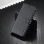 LC.IMEEKE For Samsung Galaxy A24 4G (162.1 x 77.6 x 8.3mm) Calf Texture Leather Phone Case Wallet Stand Mobile Phone Cover