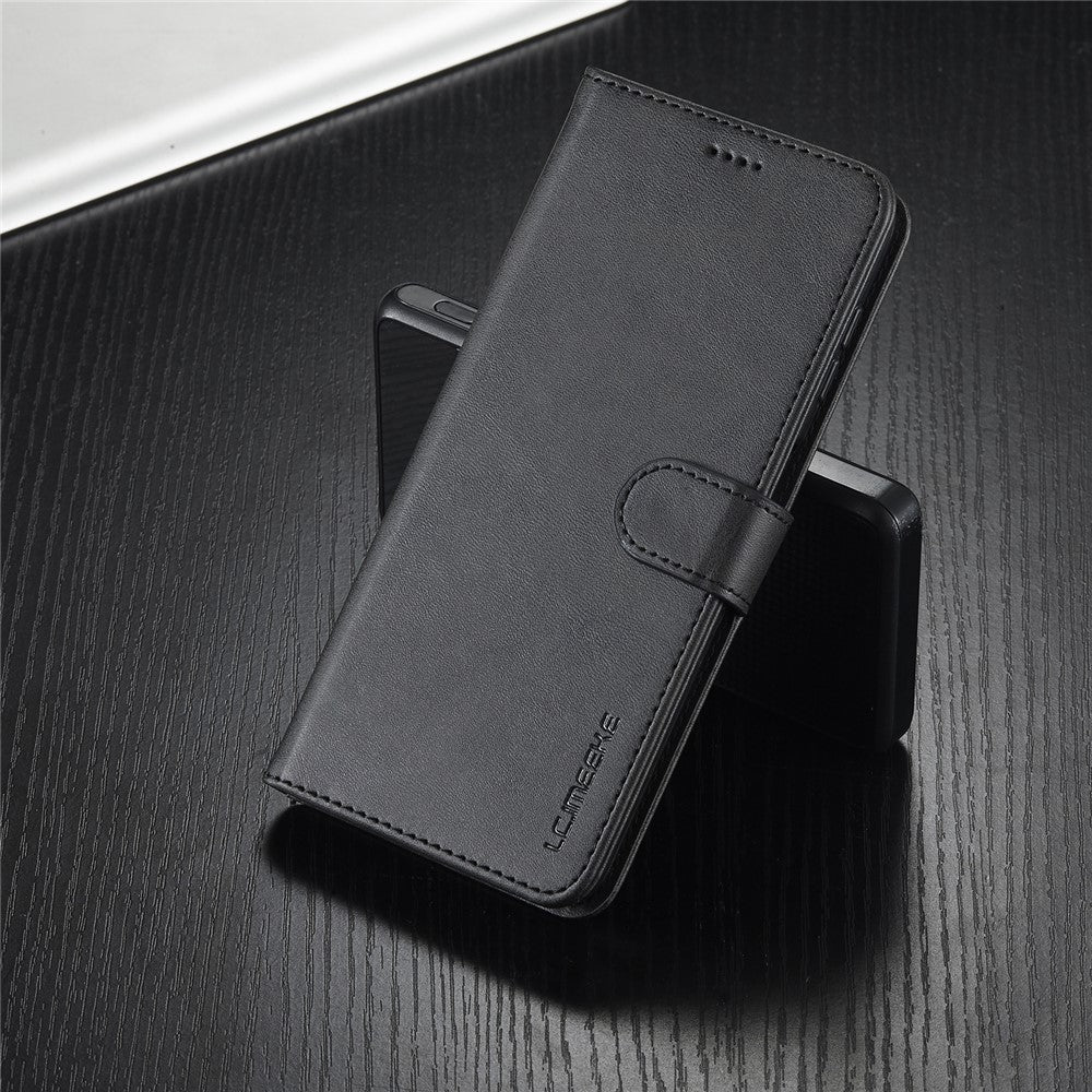 LC.IMEEKE For Samsung Galaxy A24 4G (162.1 x 77.6 x 8.3mm) Calf Texture Leather Phone Case Wallet Stand Mobile Phone Cover