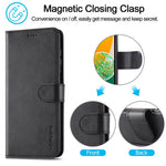LC.IMEEKE For Samsung Galaxy A24 4G (162.1 x 77.6 x 8.3mm) Calf Texture Leather Phone Case Wallet Stand Mobile Phone Cover