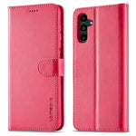 LC.IMEEKE For Samsung Galaxy A24 4G (162.1 x 77.6 x 8.3mm) Calf Texture Leather Phone Case Wallet Stand Mobile Phone Cover