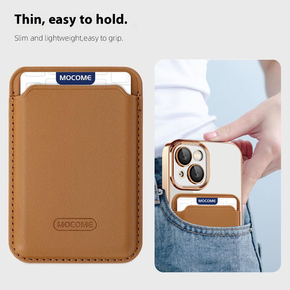 For iPhone 14 Anti-Drop Magnetic Back Cover TPU + PC Phone Case with Card Bag