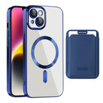 Til iPhone 14 Plus TPU + PC Mobilcover Ridsefast Magnetisk Cover med Kortlomme