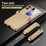 For Oppo Find N2 Flip 5G Hinge Protection Phone Case PU Leather+PC Folding Cover with Pen
