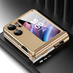 For Oppo Find N2 Flip 5G Hinge Protection Phone Case PU Leather+PC Folding Cover with Pen