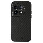 OnePlus 11 5G, kolfibertexturerat mobilskal, fallskyddande PU-läderbelagt TPU-fodral