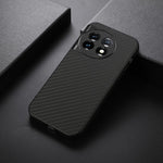 OnePlus 11 5G, kolfibertexturerat mobilskal, fallskyddande PU-läderbelagt TPU-fodral