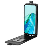 For Honor X9a 5G Card Holder Phone Case Crazy Horse Texture PU Leather Vertical Flip Cover