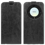 For Honor X9a 5G Card Holder Phone Case Crazy Horse Texture PU Leather Vertical Flip Cover