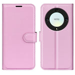 For Honor X9a 5G Leather Phone Case Stand Wallet Litchi Texture Full Protection Phone Cover