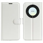 For Honor X9a 5G Leather Phone Case Stand Wallet Litchi Texture Full Protection Phone Cover