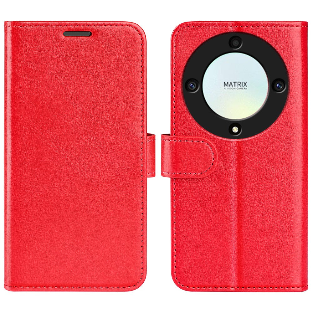 Stand Wallet Telefoncover til Honor X9a 5G Crazy Horse Tekstur Anti-fald Læder Telefoncover