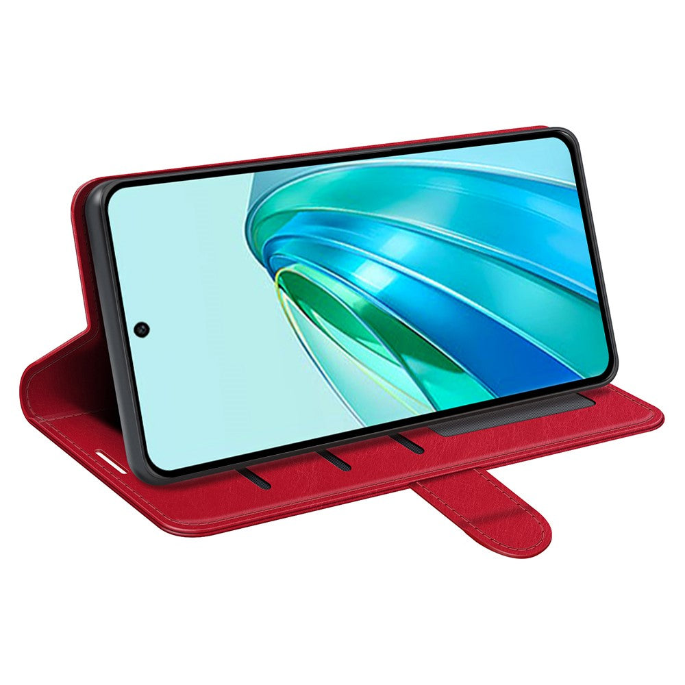 Stand Wallet Telefoncover til Honor X9a 5G Crazy Horse Tekstur Anti-fald Læder Telefoncover