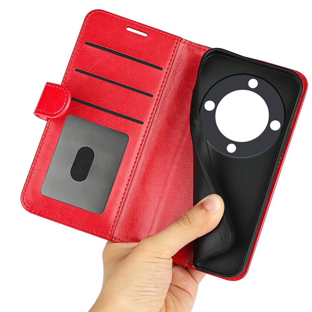 Stand Wallet Telefoncover til Honor X9a 5G Crazy Horse Tekstur Anti-fald Læder Telefoncover