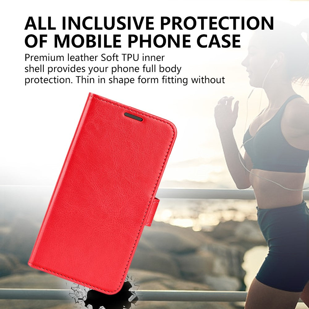 Stand Wallet Telefoncover til Honor X9a 5G Crazy Horse Tekstur Anti-fald Læder Telefoncover