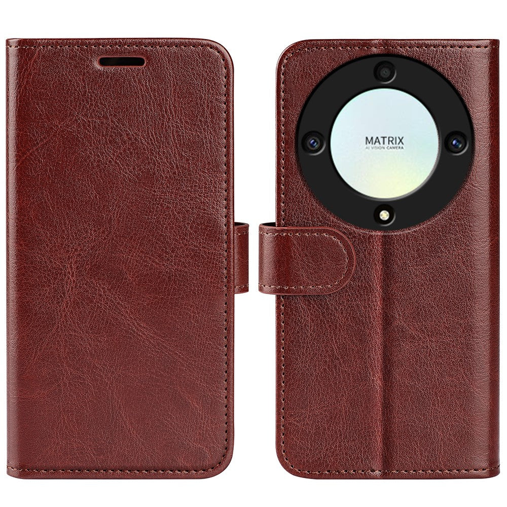 Stand Wallet Telefoncover til Honor X9a 5G Crazy Horse Tekstur Anti-fald Læder Telefoncover