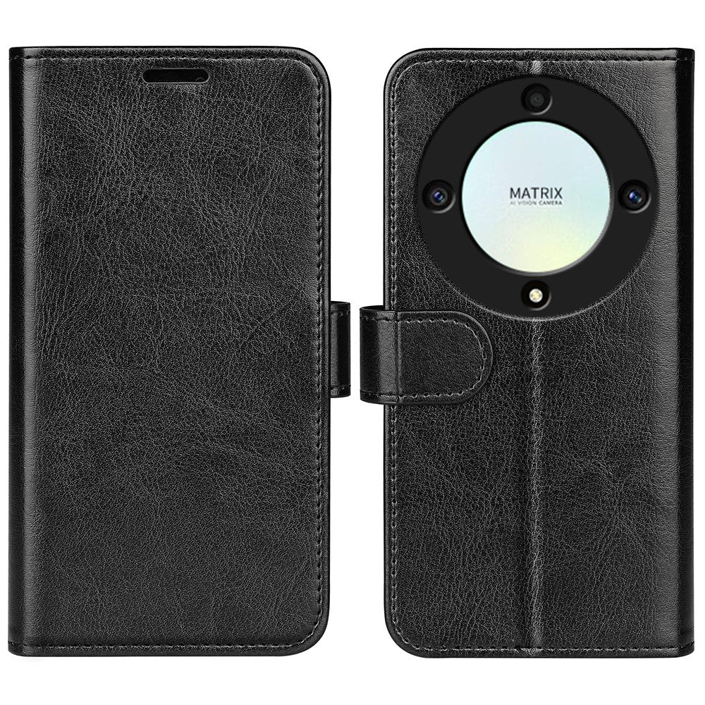 Stand Wallet Telefoncover til Honor X9a 5G Crazy Horse Tekstur Anti-fald Læder Telefoncover
