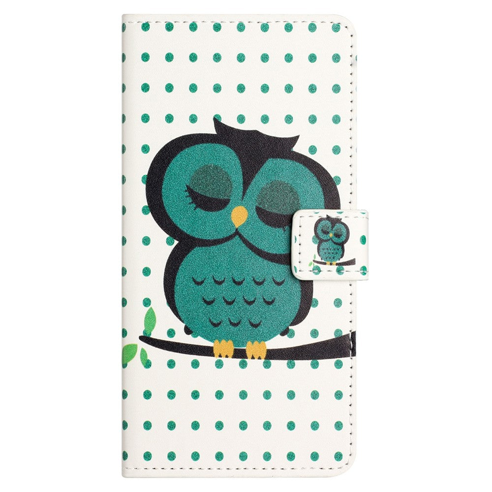 For Xiaomi Redmi Note 12 4G Phone Stand Case PU Leather Pattern Printing Wallet Cover