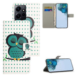 For Xiaomi Redmi Note 12 4G Phone Stand Case PU Leather Pattern Printing Wallet Cover