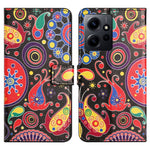 For Xiaomi Redmi Note 12 4G Phone Stand Case PU Leather Pattern Printing Wallet Cover