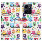 For Xiaomi Redmi Note 12 4G Phone Stand Case PU Leather Pattern Printing Wallet Cover