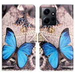 For Xiaomi Redmi Note 12 4G Phone Stand Case PU Leather Pattern Printing Wallet Cover