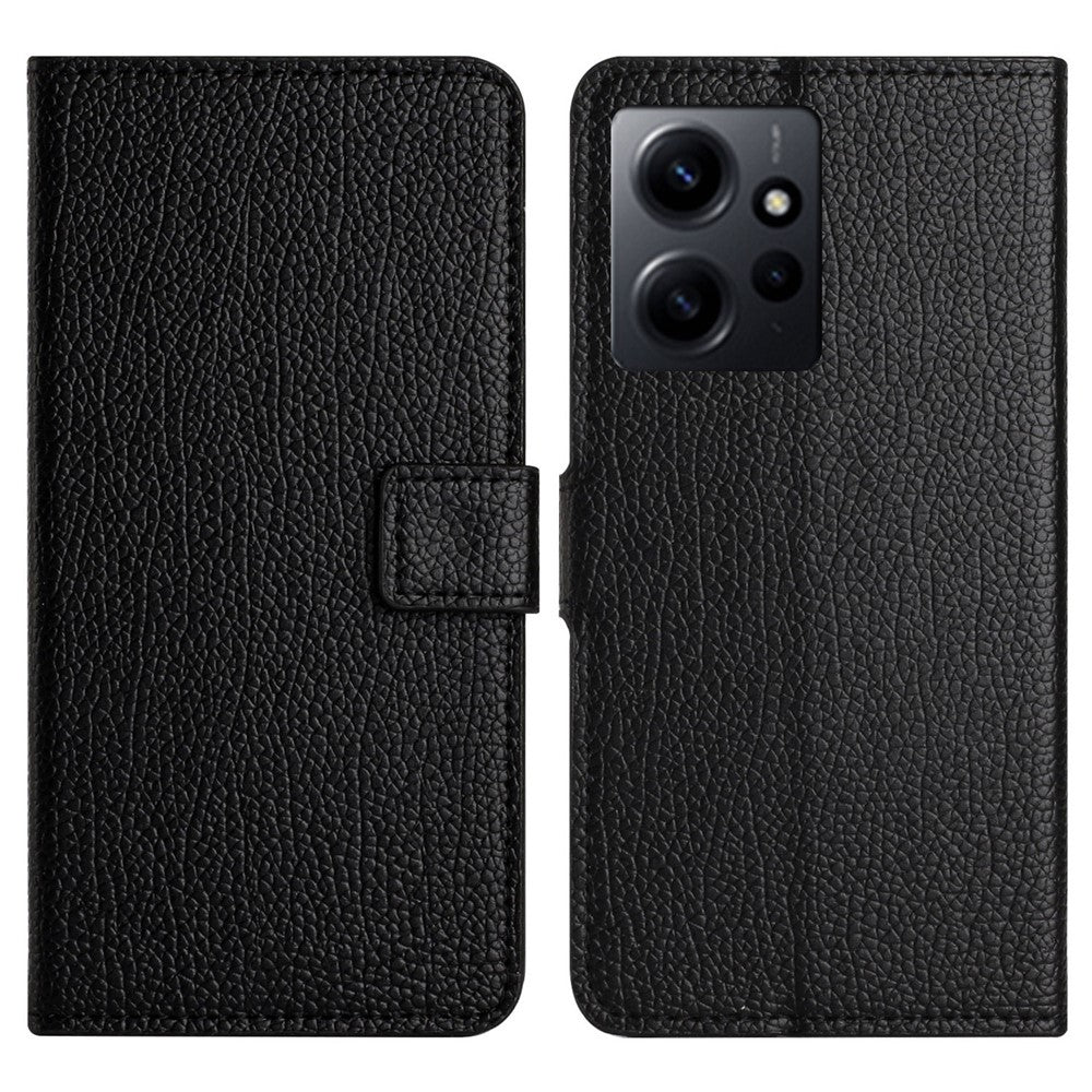 For Xiaomi Redmi Note 12 4G Phone Cover Litchi Texture Phone Wallet Book Stand Phone Case