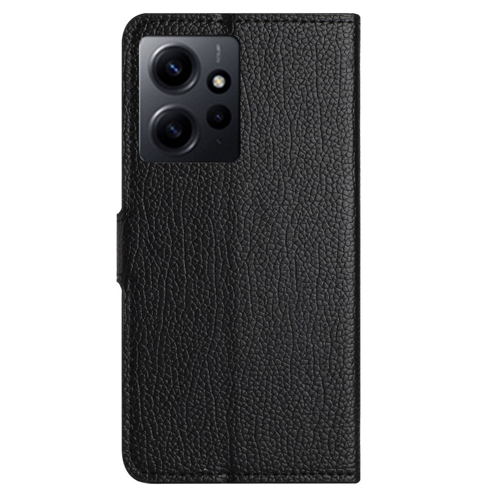 For Xiaomi Redmi Note 12 4G Phone Cover Litchi Texture Phone Wallet Book Stand Phone Case