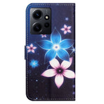 For Xiaomi Redmi Note 12 4G PU Leather Wallet Phone Case 3D Pattern Printing Phone Stand Cover