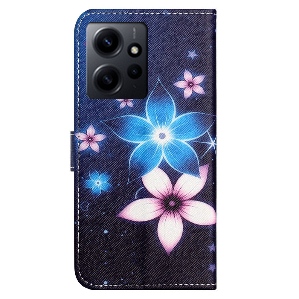 For Xiaomi Redmi Note 12 4G PU Leather Wallet Phone Case 3D Pattern Printing Phone Stand Cover