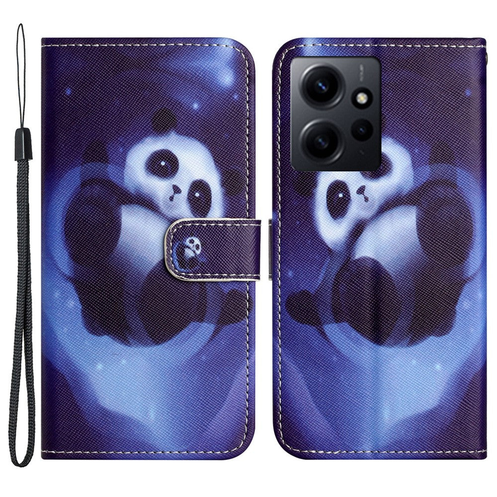 For Xiaomi Redmi Note 12 4G PU Leather Wallet Phone Case 3D Pattern Printing Phone Stand Cover