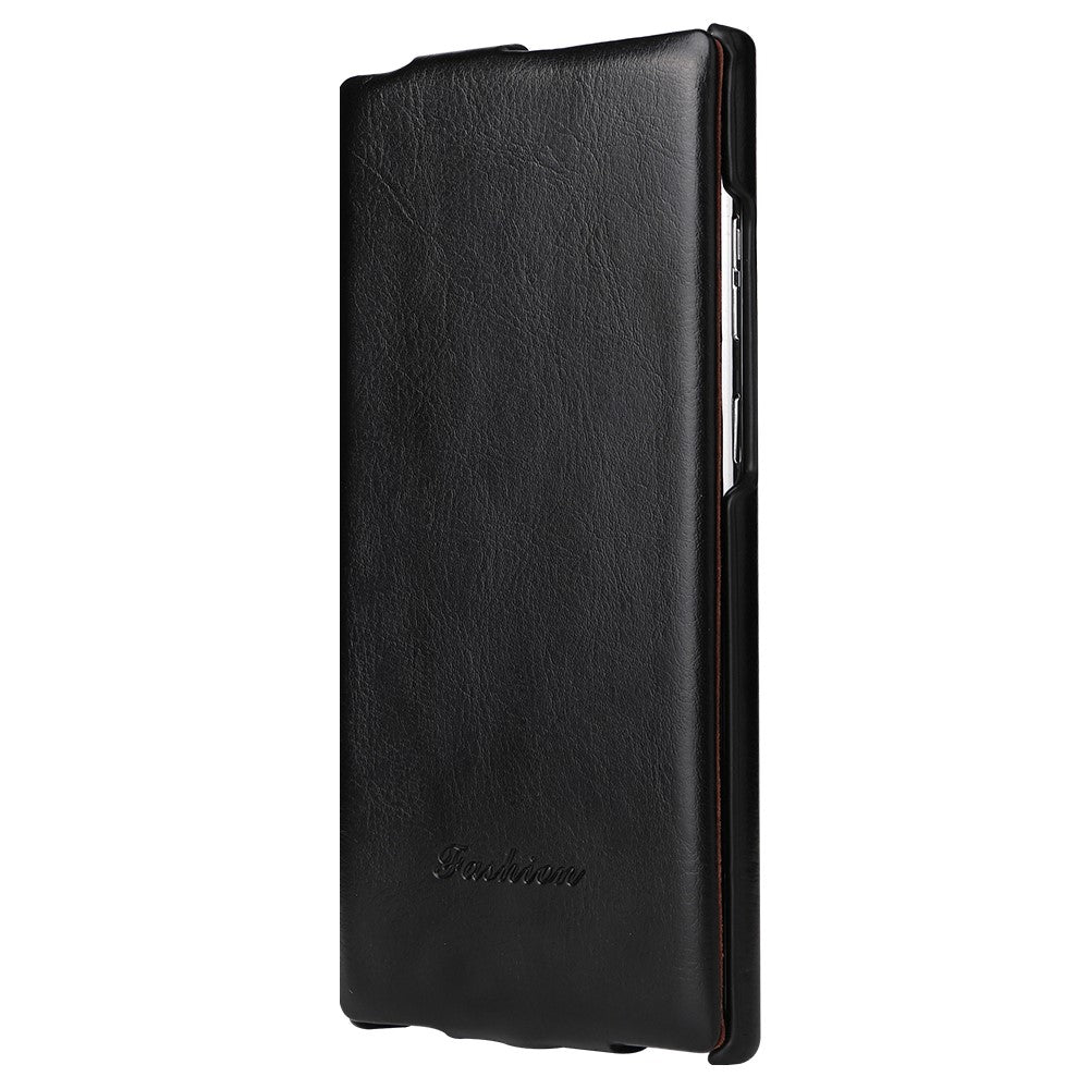 Vertical Flip Cover for Samsung Galaxy S23 Ultra , PC+PU Leather Crazy Horse Texture Phone Shell Case