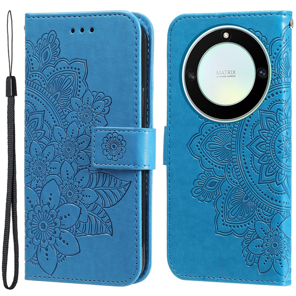 For Honor X40 5G / X9a 5G / Magic5 Lite 5G Case Floral Pattern PU Leather Wallet Stand Phone Cover