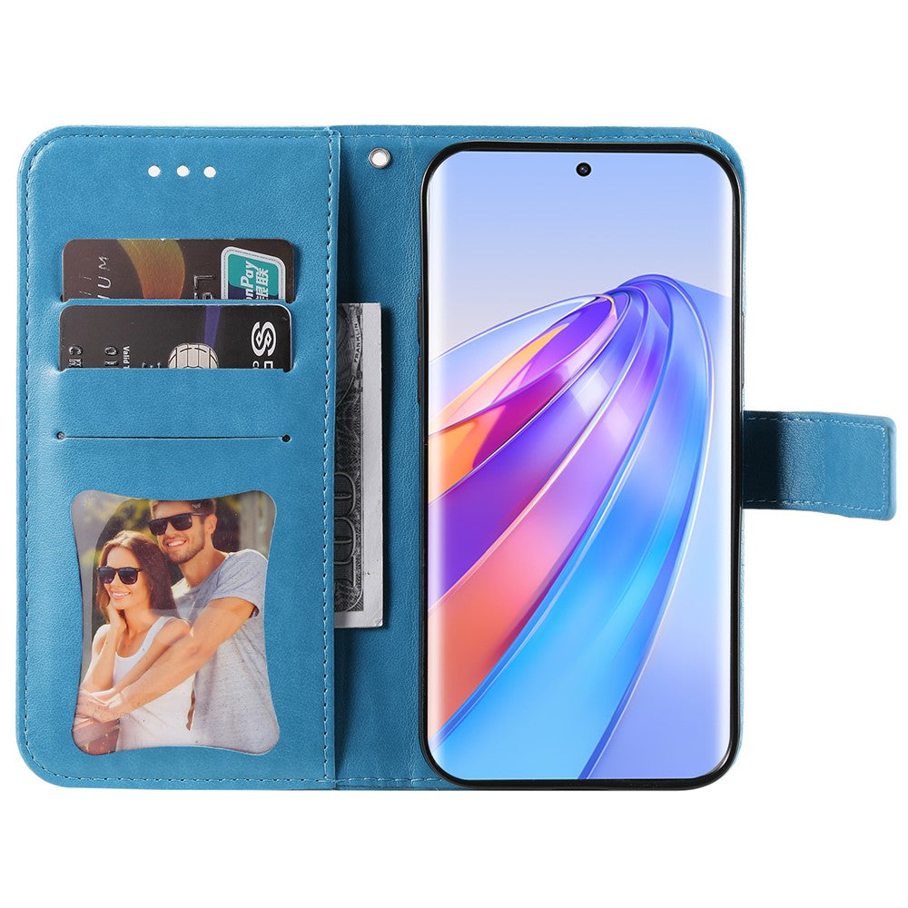 For Honor X40 5G / X9a 5G / Magic5 Lite 5G Case Floral Pattern PU Leather Wallet Stand Phone Cover