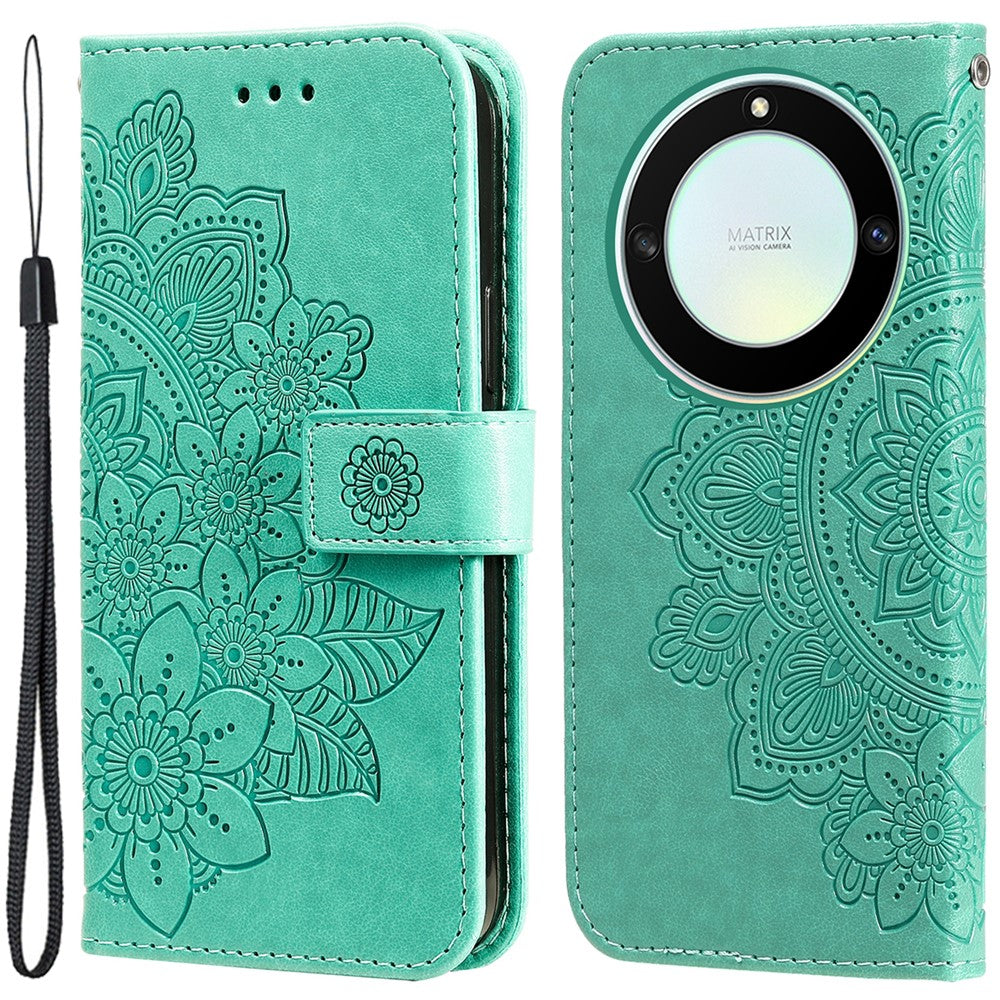 For Honor X40 5G / X9a 5G / Magic5 Lite 5G Case Floral Pattern PU Leather Wallet Stand Phone Cover