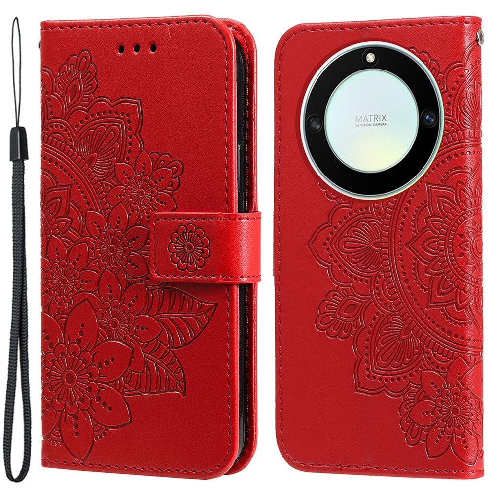 For Honor X40 5G / X9a 5G / Magic5 Lite 5G Case Floral Pattern PU Leather Wallet Stand Phone Cover