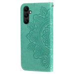 For Samsung Galaxy A24 4G (162.1 x 77.6 x 8.3mm) Case Floral Pattern PU Leather Wallet Stand Phone Cover