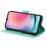 For Samsung Galaxy A24 4G (162.1 x 77.6 x 8.3mm) Case Floral Pattern PU Leather Wallet Stand Phone Cover