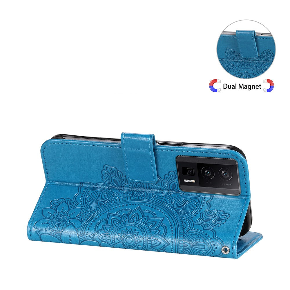For Xiaomi Poco F5 Pro 5G / Redmi K60 Pro 5G / K60 5G Case Floral Pattern PU Leather Wallet Stand Phone Cover